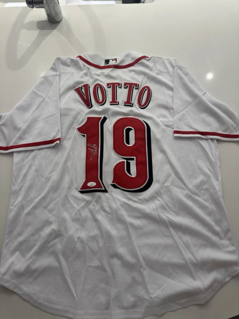 Joey Votto Cincinnati Reds Signed Baseball Jersey JSA COA