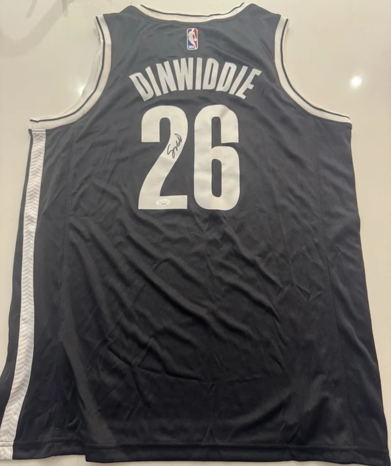 SPENCER DINWIDDIE BROOKLYN NETS SIGNED AUTOGRAPHED JERSEY. JSA COA