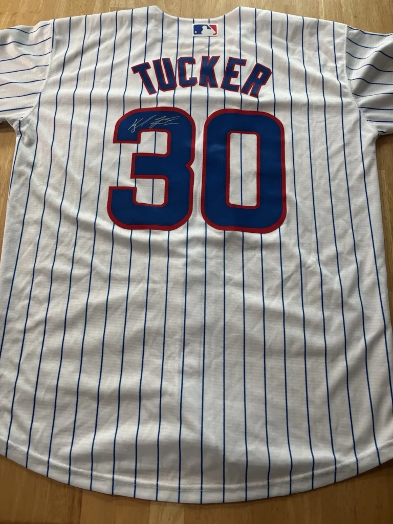 Kyle Tucker Signed Autographed Chicago Cubs Jersey. JSA Coa