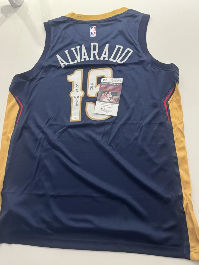 Jose Alvarado New Orleans Pelicans Autographed Jersey Inscribed GTA JSA COA