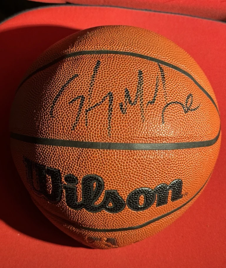 Carmelo Anthony Knicks Nuggets Autographed Wilson Basketball Star JSA COA