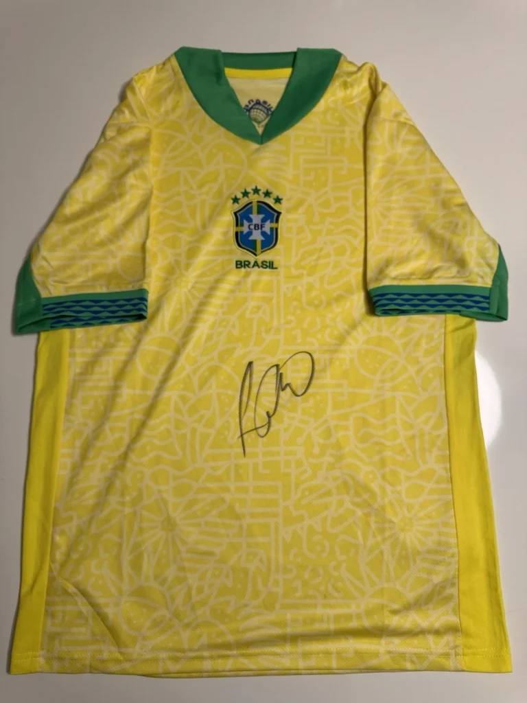 Rodrygo Team Brazil Autographed Jersey Real Madrid Superstar World Cup JSA COA