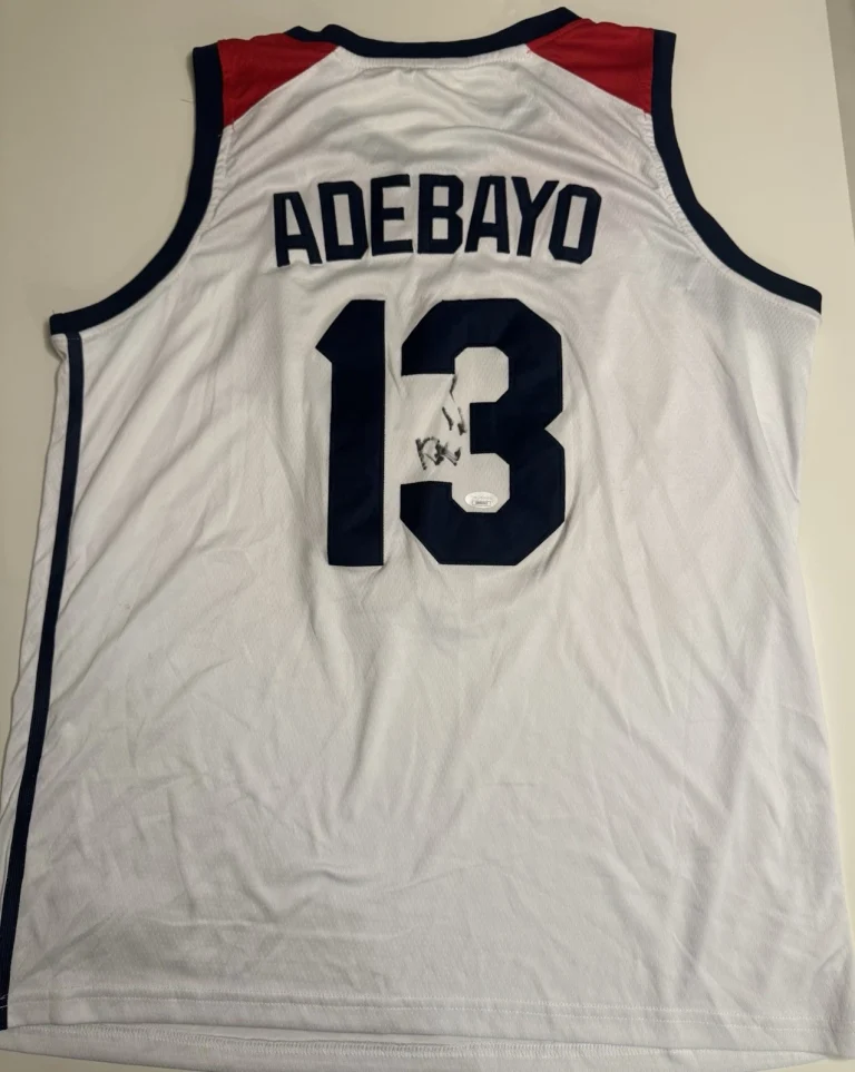 Bam Adebayo Team USA Olympics Autographed Jersey Miami Heat Star JSA COA