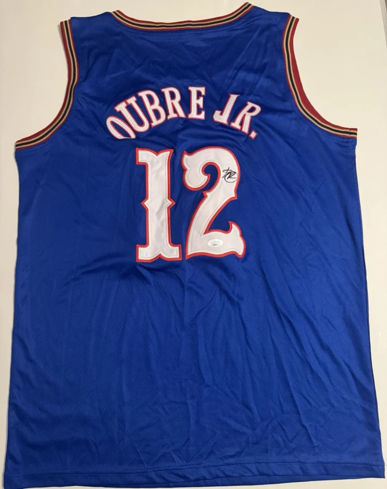 Kelly Oubre Jr. Kansas Jayhawks Autographed NCAA Jersey Rock NBA JSA COA