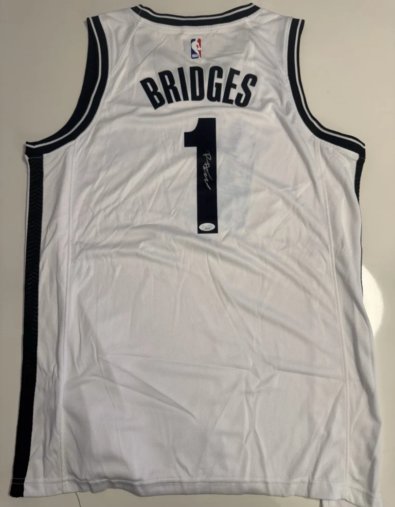 Mikal Bridges Brooklyn Nets Autographed Jersey JSA COA