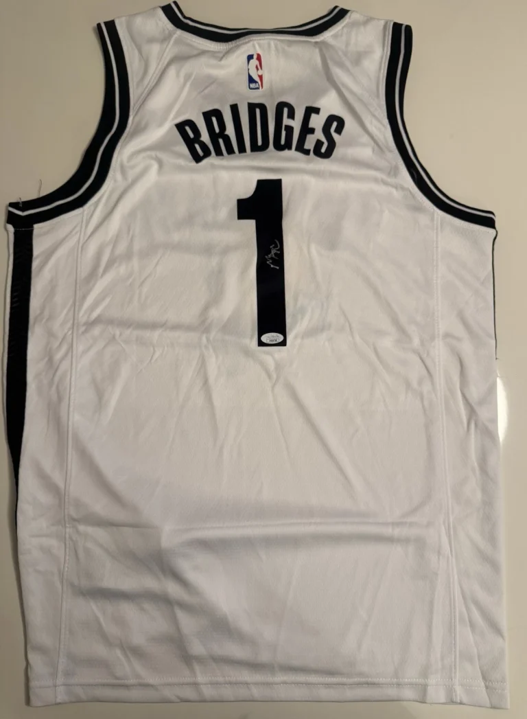 Mikal Bridges Brooklyn Nets Autographed Jersey JSA COA
