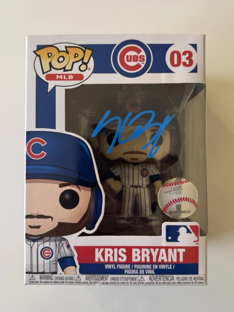 Kris Bryant Chicago Cubs Autographed Funko Pop #03 JSA COA