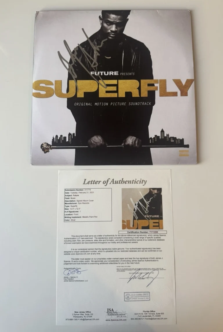Future Rapper SUPERFLY Soundtrack Autographed Vinyl JSA LOA COA