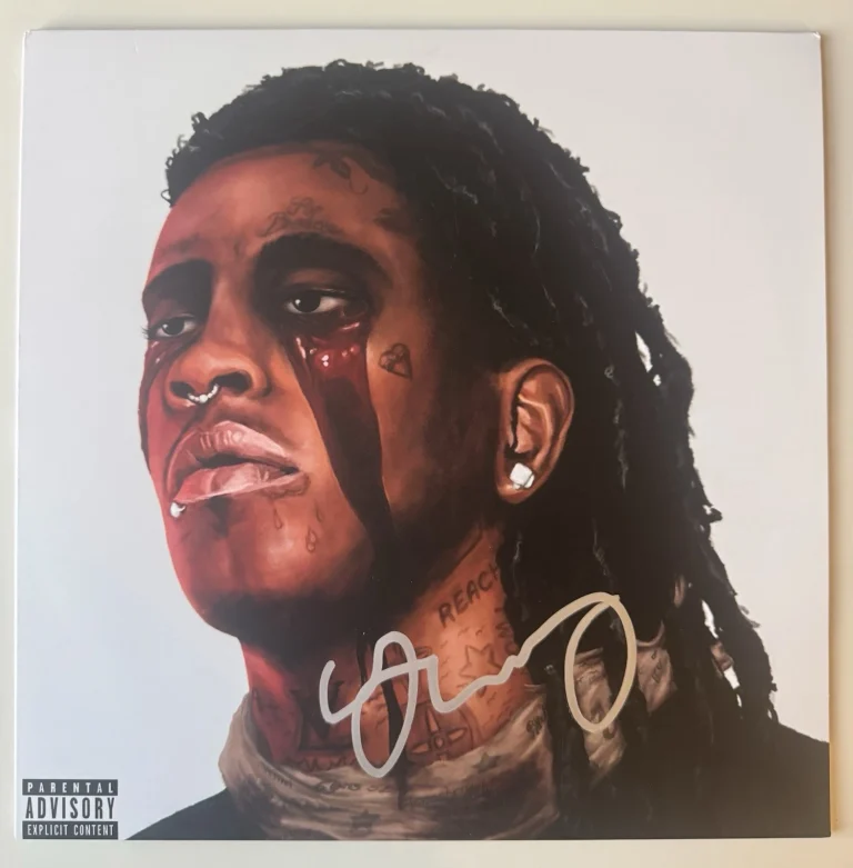 YOUNG THUG THUGGER RAPPER SLIME AUTOGRAPHED SLIME SEASON 3 VINYL  JSA COA