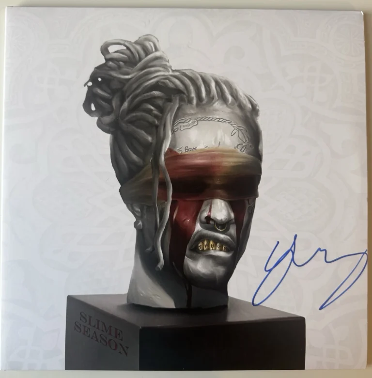 YOUNG THUG THUGGER RAPPER SLIME AUTOGRAPHED SLIME SEASON VINYL  JSA COA