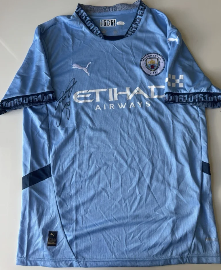 Nicolas Otamendi Signed Manchester City Jersey Argentina World Cup JSA Coa