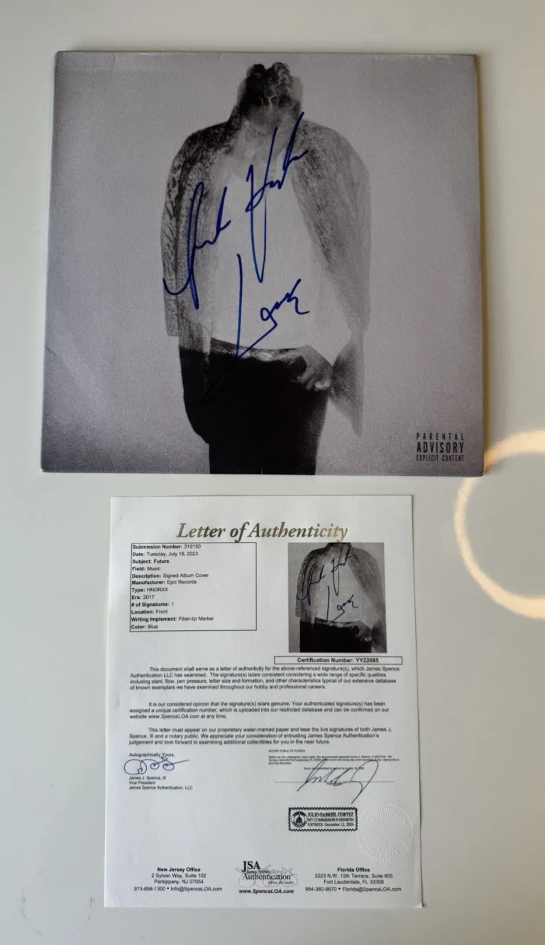 Future Rapper HNDRXX Autographed Vinyl JSA LOA COA