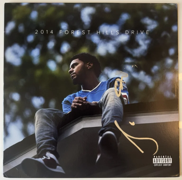 J Cole 2014 Forest Hills Drive Autographed Vinyl Album JSA COA. Rare! Read!!!