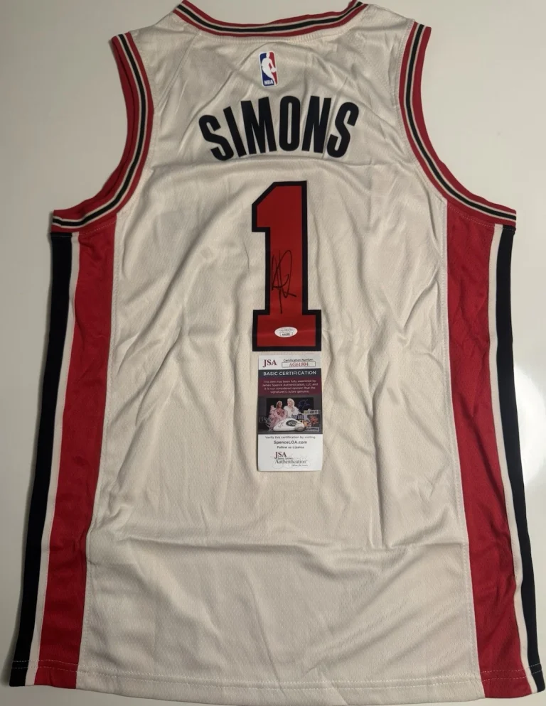 Anfernee Simons Portland Trail Blazers Autographed Jersey JSA COA