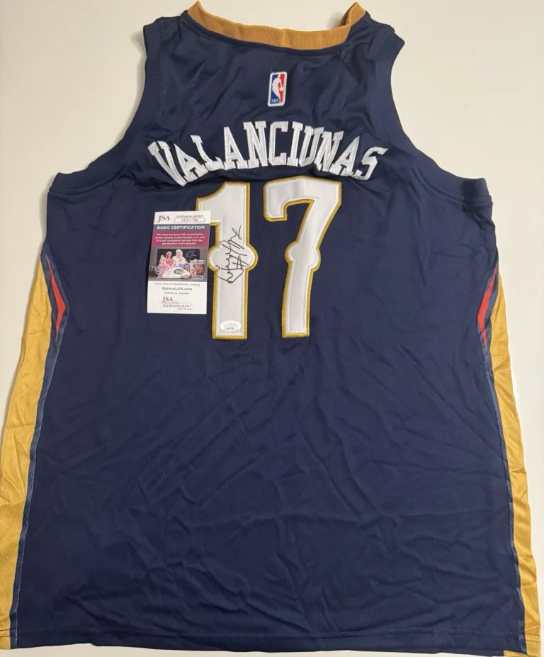 Jonas Valanciunas New Orleans Pelicans Autographed Jersey JSA COA