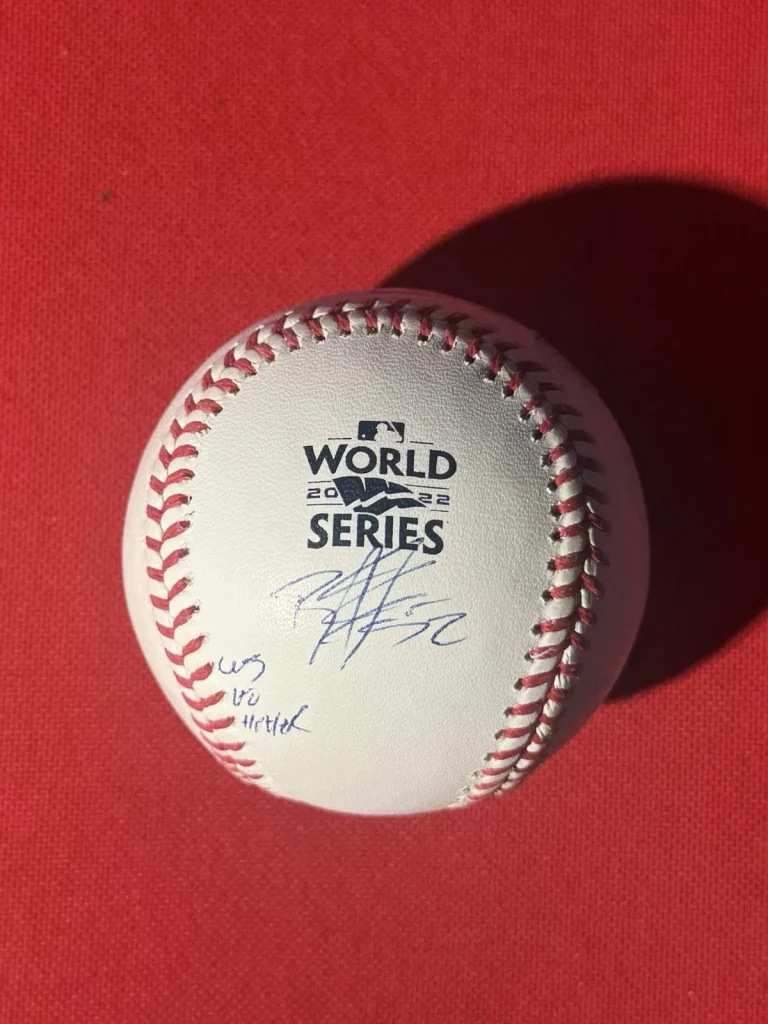 Bryan Abreu Houston Astros Autographed 2022 World Series Baseball JSA Inscribed