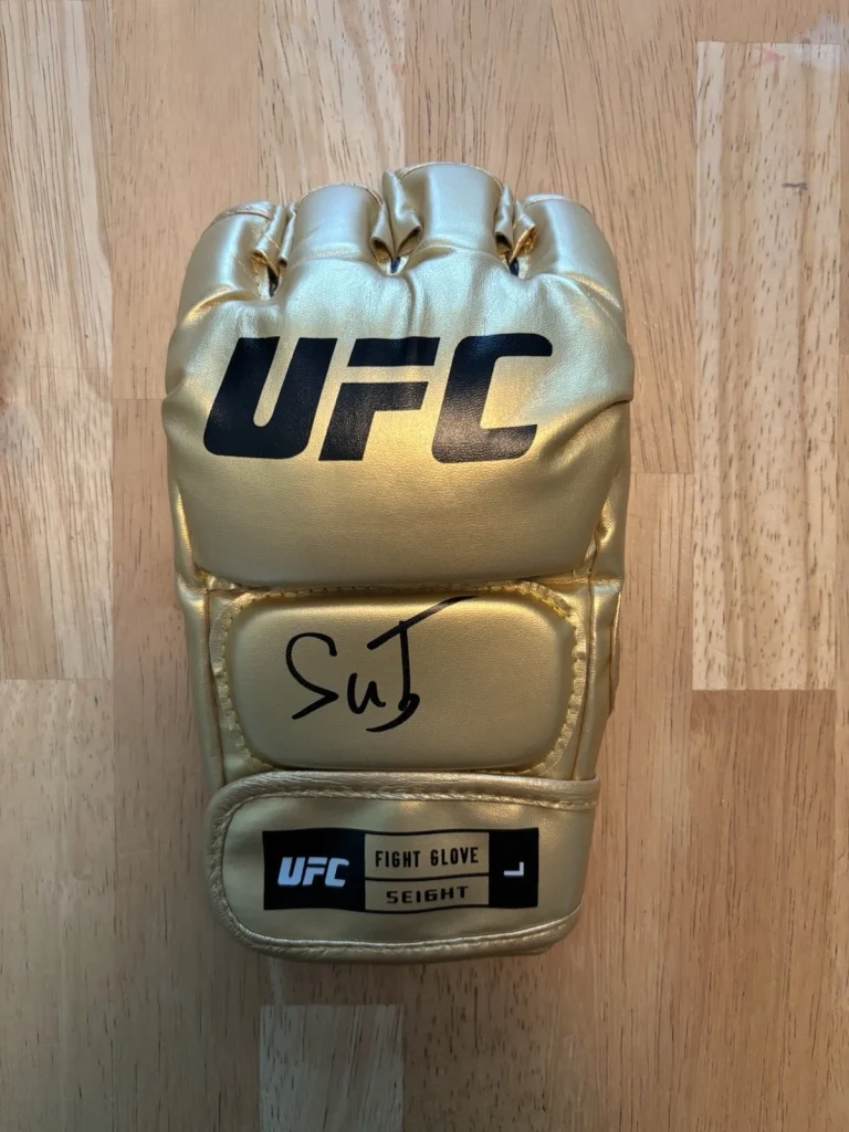 Baisangur Susrkaev “ Hunter” Signed Autographed Glove Beckett  Coa Rare.