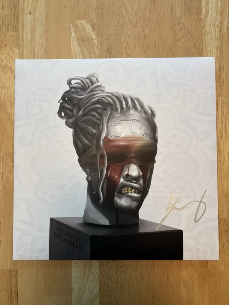YOUNG THUG THUGGER RAPPER SLIME AUTOGRAPHED SLIME SEASON VINYL  Beckett Coa