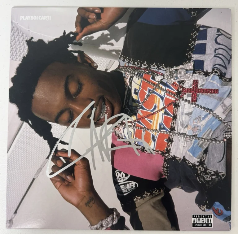 Playboi Carti Rapper Autographed Self Tilted Vinyl Record Beckett BAS COA