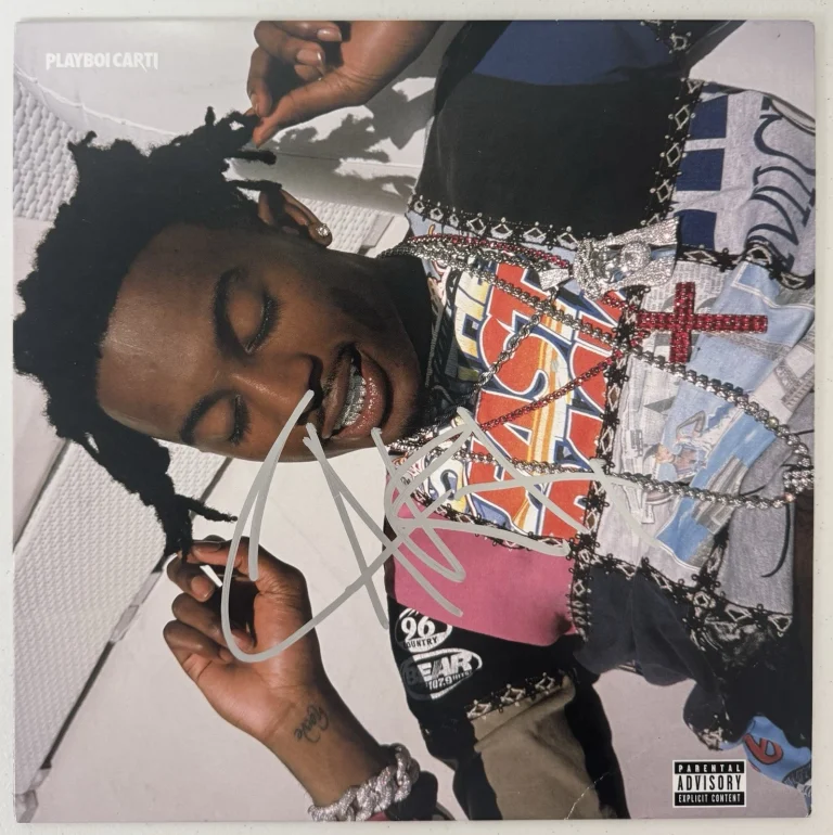 Playboi Carti Rapper Autographed Self Tilted Vinyl Record Beckett BAS COA