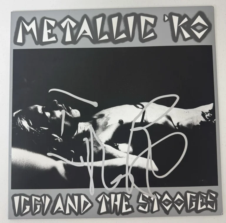 Iggy Pop Autographed Metallic K.O. Vinyl The Stooges Beckett BAS COA