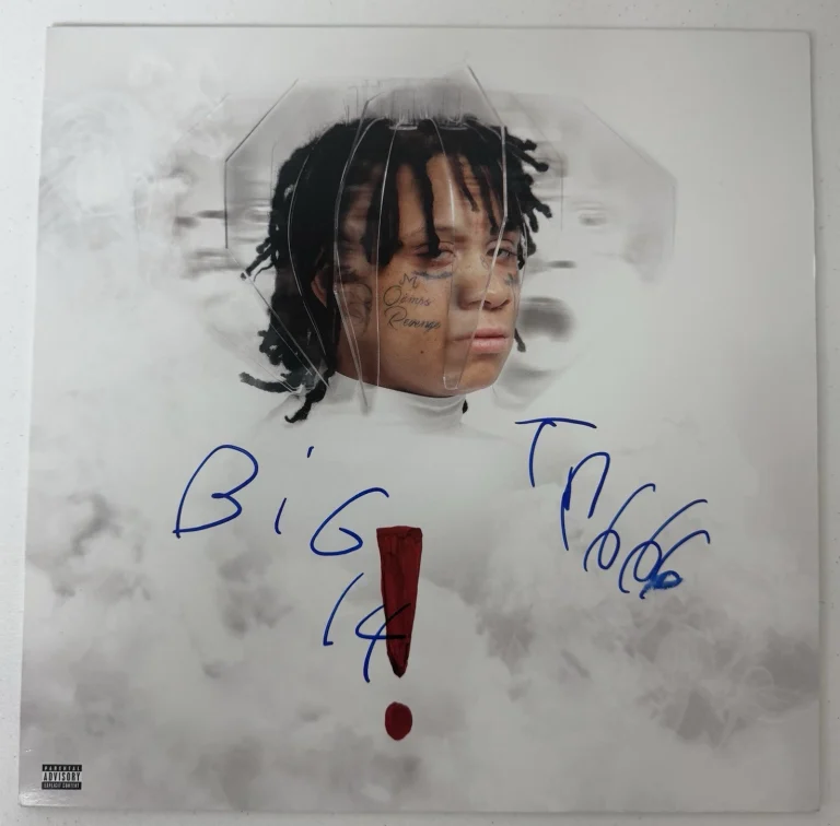 Trippie Redd Rapper Autographed ! Vinyl Record Smudged Beckett BAS COA