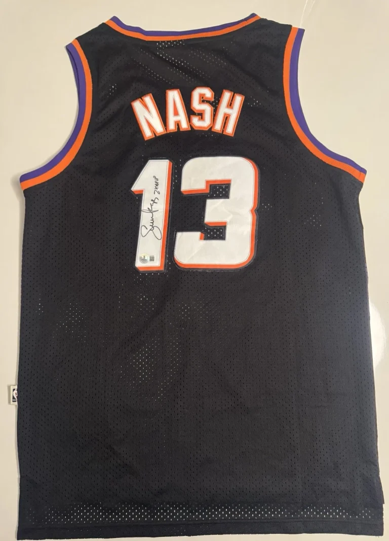 Steve Nash Phoenix Suns Autographed Jersey “2x MVP” Beckett BAS COA