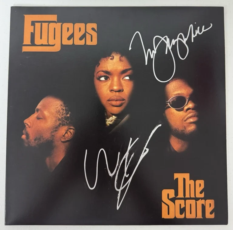 Lauryn Hill & Wyclef Jean Autographed The Score Vinyl Album Fugees Beckett￼