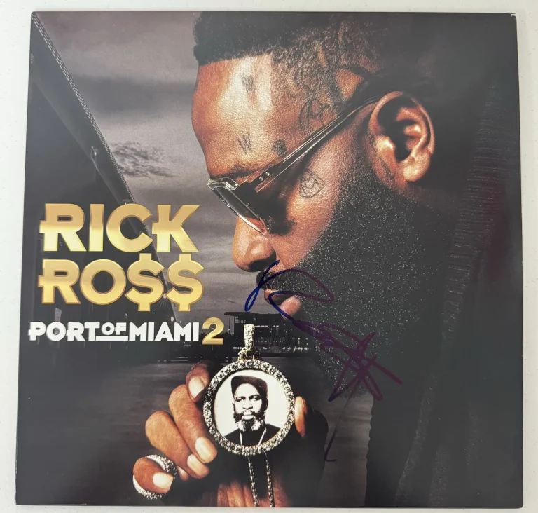 Rick Ross Autographed Port Of Miami 2 Vinyl The Boss Beckett BAS COA