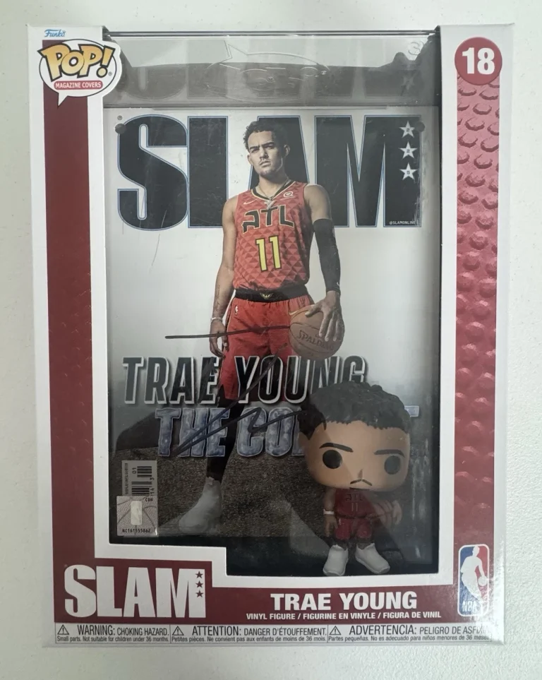 Trae Young Atlanta Hawks Autographed Slam Funko Figure Beckett COA READ