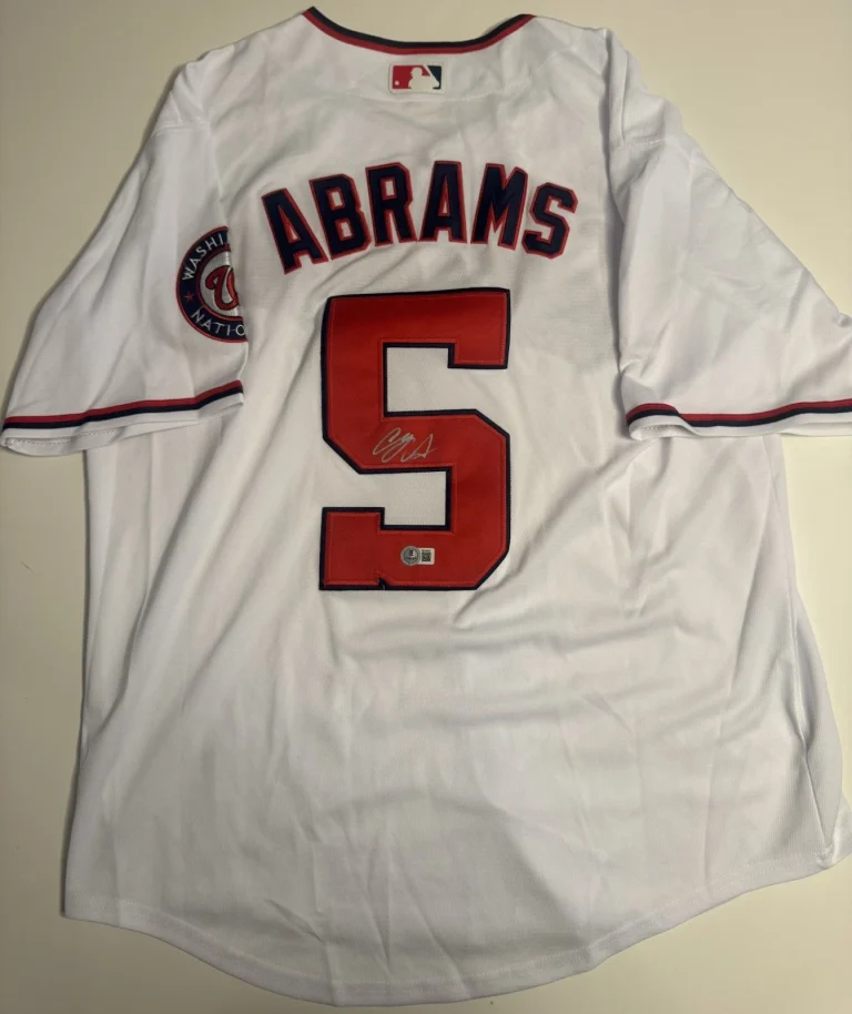 CJ Abrams Washington Nationals Autographed Jersey Beckett BAS COA