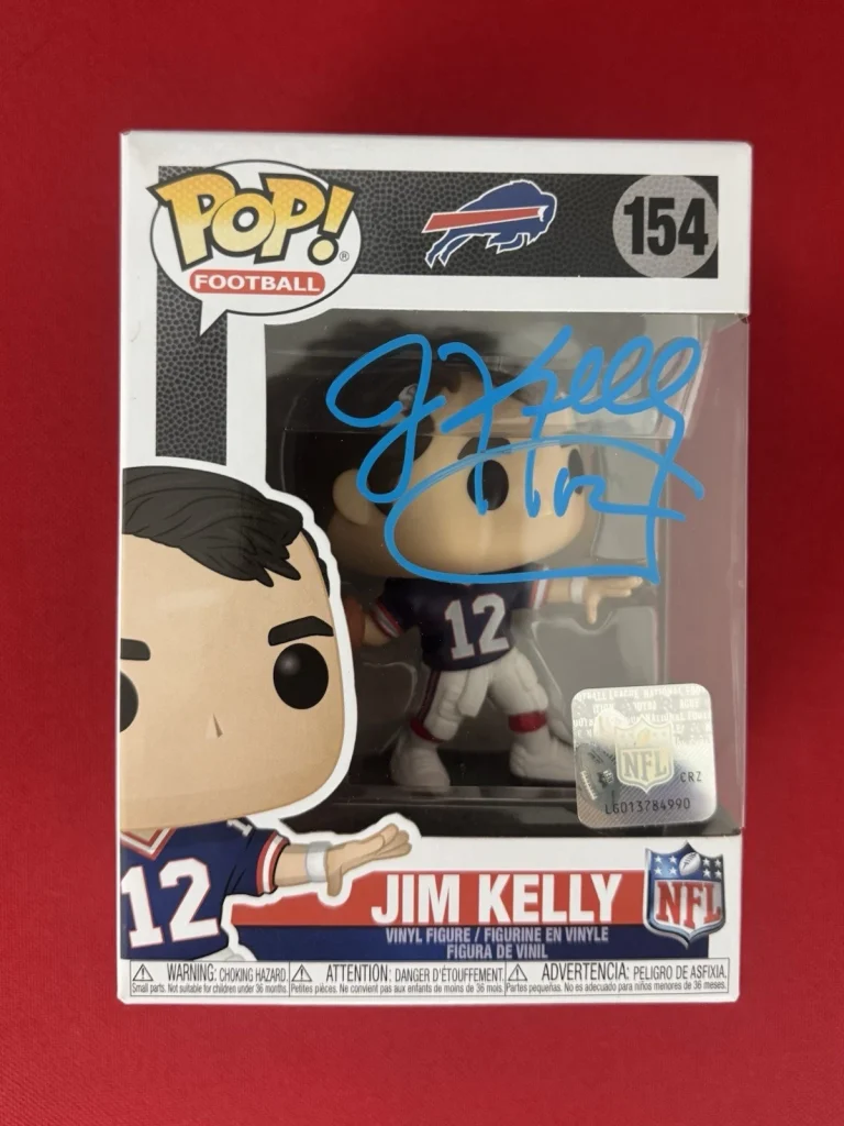 Jim Kelly Buffalo Bills Autographed Funko Pop Beckett BAS COA READ