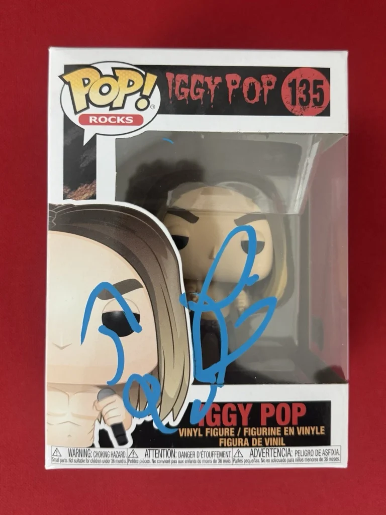 Iggy Pop Autographed Funko Pop Godfather Of Punk Beckett BAS COA