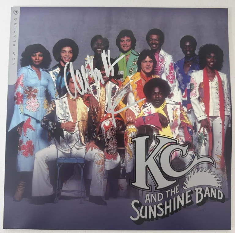 Harry Wayne Casey Autographed KC and The Sunshine Band Vinyl Beckett BAS COA