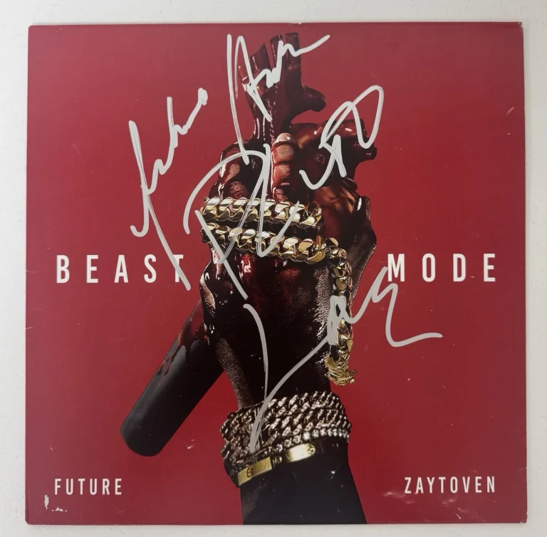 Future Rapper Autographed Beast Mode Vinyl Beckett BAS COA