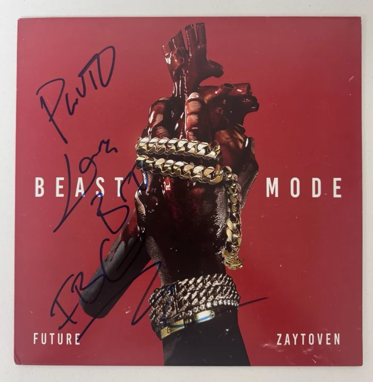 Future Rapper Autographed Beast Mode Vinyl Beckett BAS COA