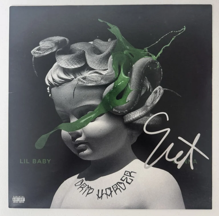 Gunna Rapper Autographed Drip Harder Vinyl Record Lil Baby Beckett BAS COA