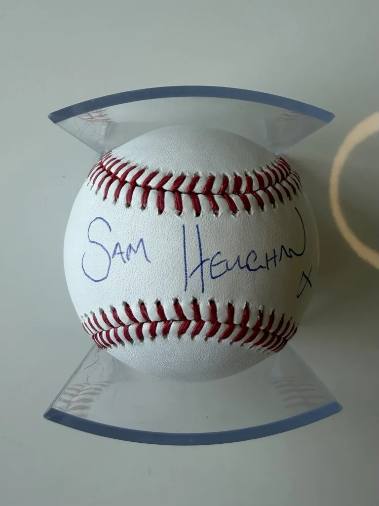 Sam Heughan Actor Autographed Baseball Outlander Beckett BAS COA
