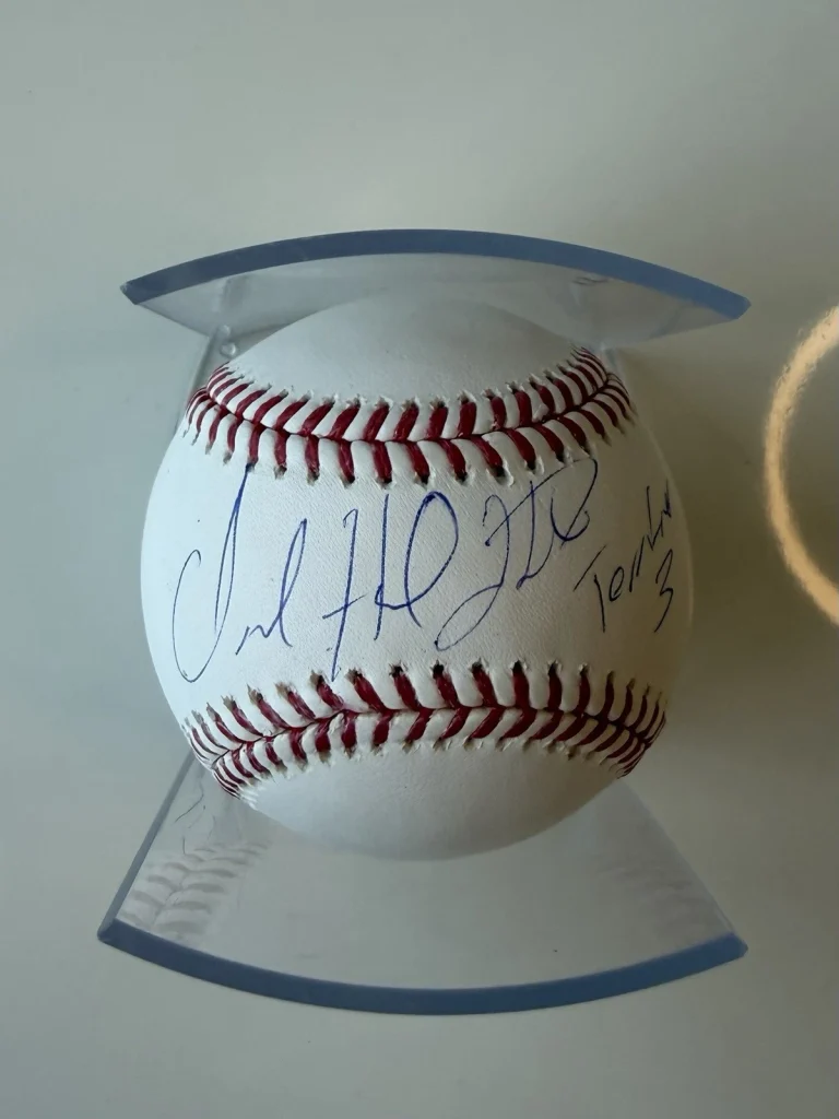 David Howard Thornton Autographed Baseball Terrifier 3 Inscription Beckett BAS
