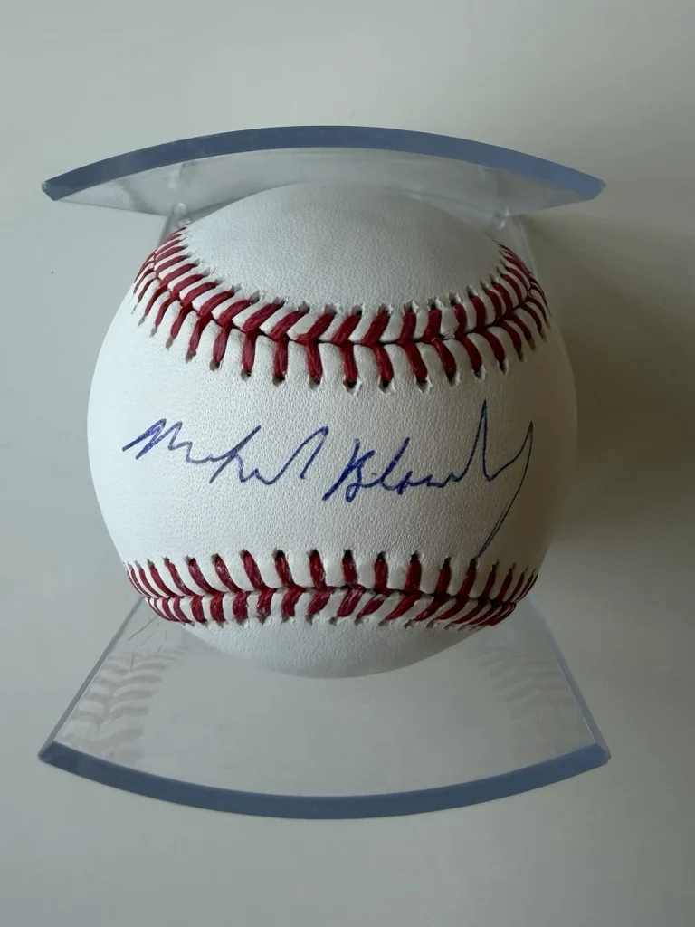 Mike Bloomberg Autographed Baseball Rare Beckett BAS COA