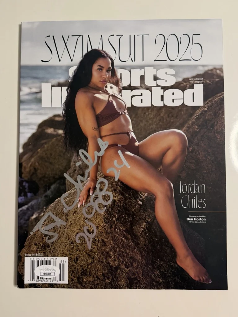 Jordan Chiles Autographed Sports Illustrated Magazine SI Swimsuit 2025 JSA COA