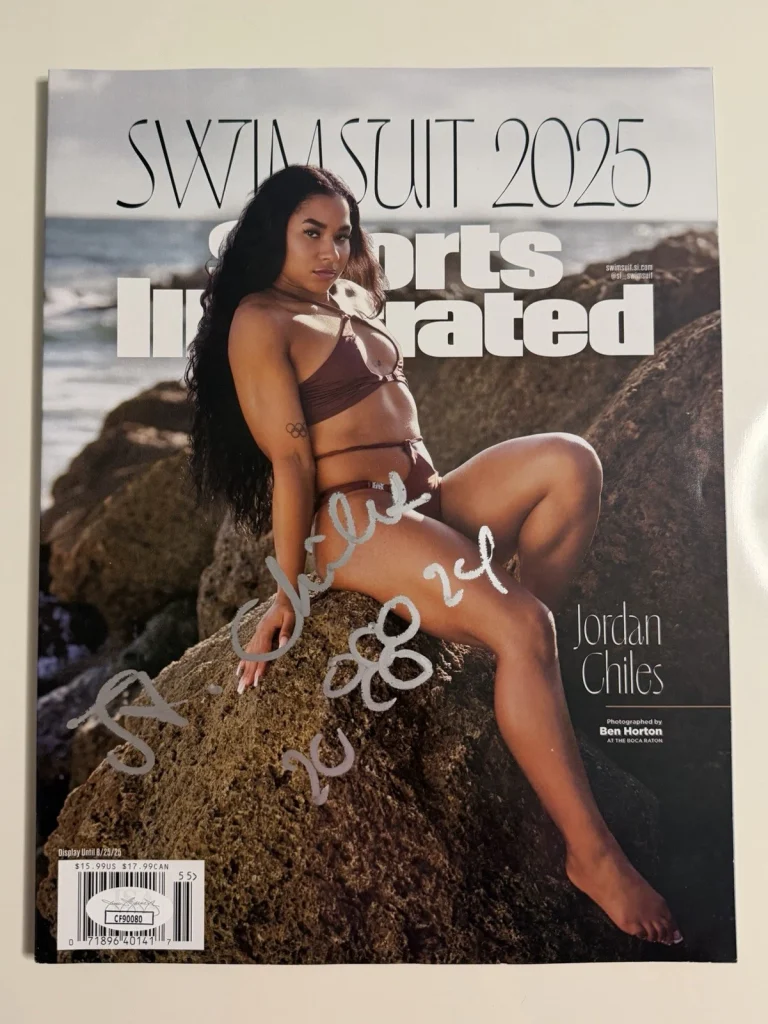 Jordan Chiles Autographed Sports Illustrated Magazine SI Swimsuit 2025 JSA COA