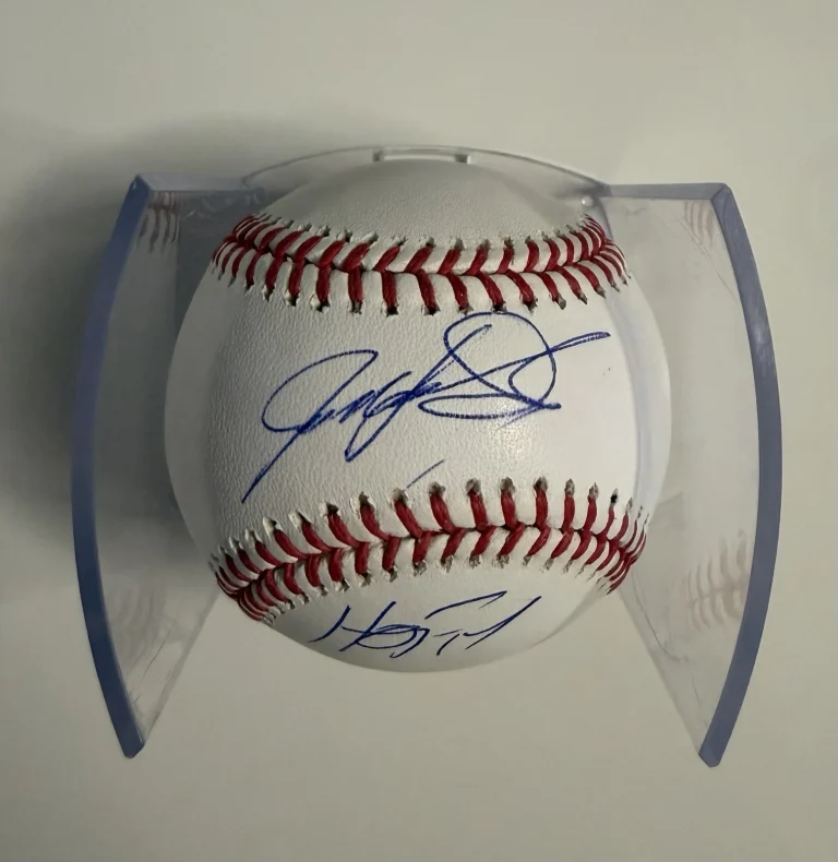 Ivan Rodriguez Texas Rangers Autographed Baseball Inscribed HOF 17 Pudge JSA COA