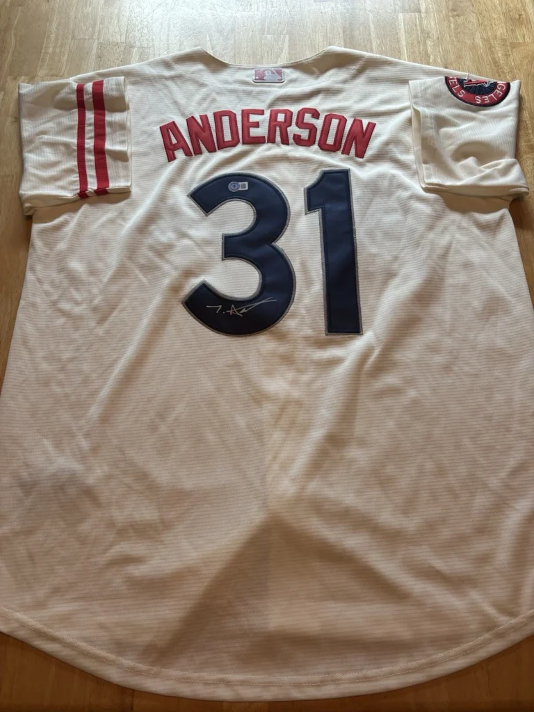 TYLER ANDERSON LA Angels Signed Autographed Jersey. Beckett Coa