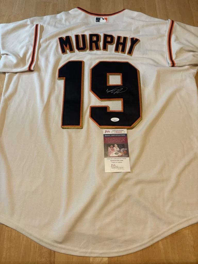 Tom Murphy Signed Autographed  San Francisco Giants Jersey. Jsa Coa