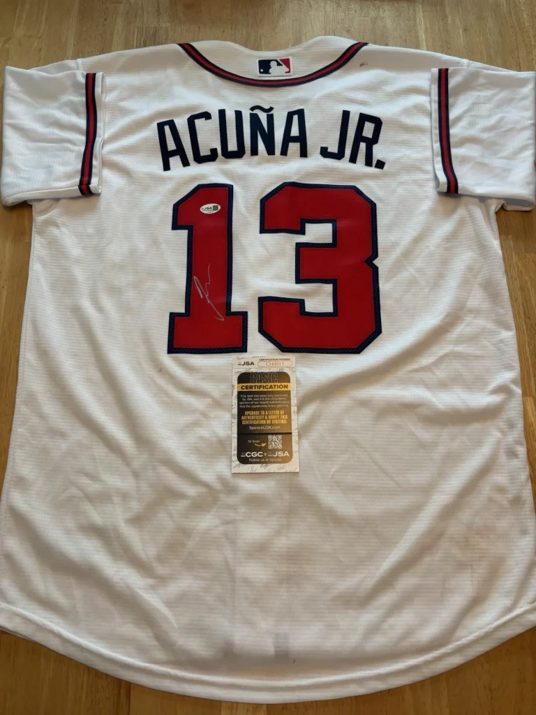 Ronald Acuna Jr Atlanta Braves Autographed Jersey JSA COA