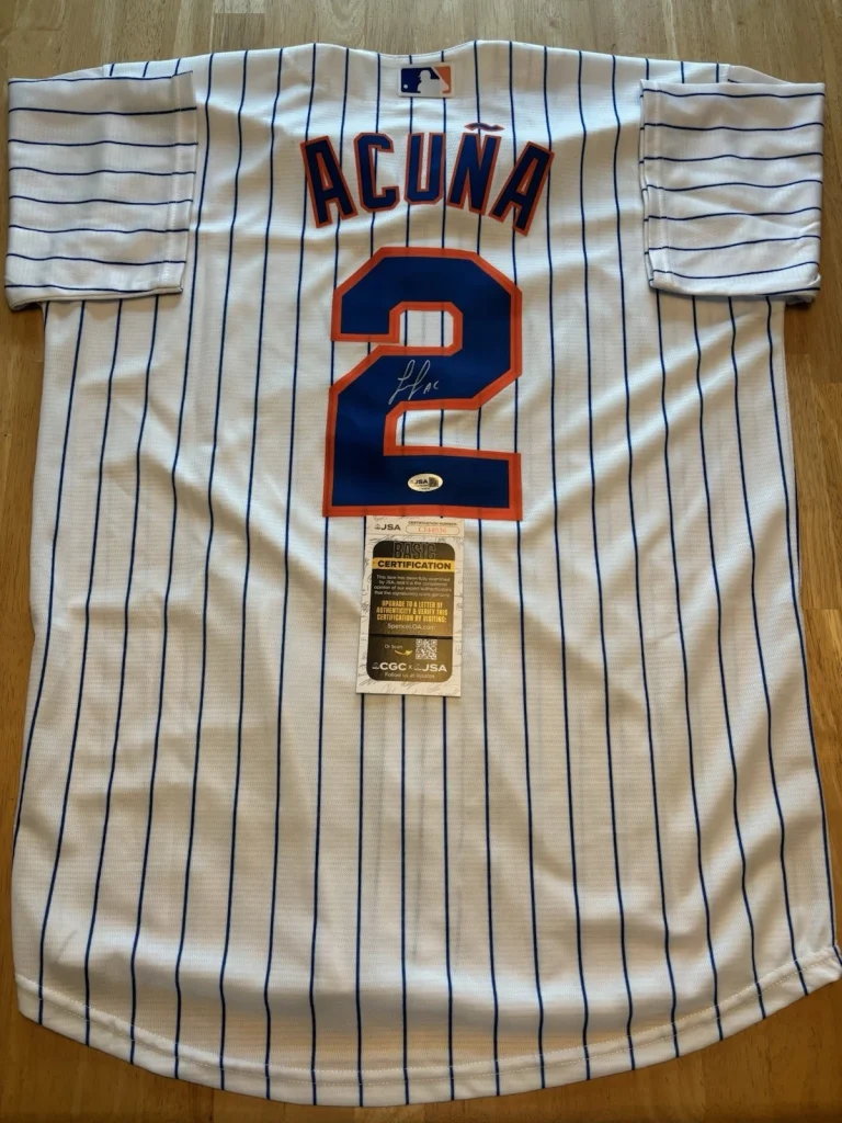 Luisangel Acuna New York Mets Autographed Jersey Jsa Coa