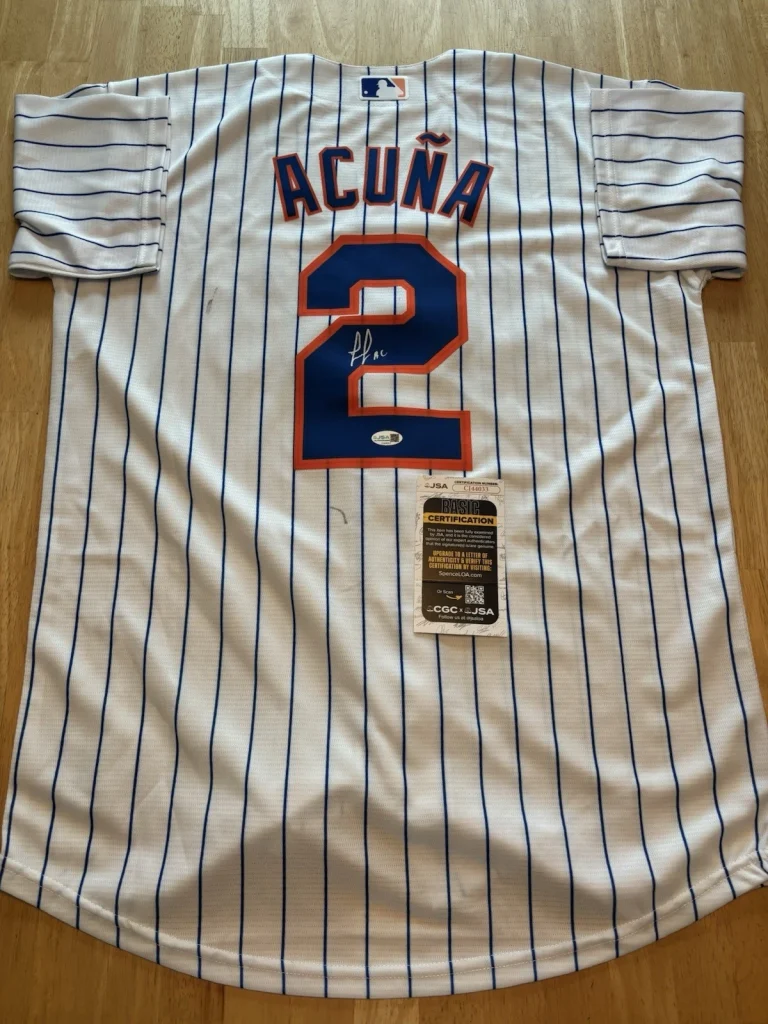 Luisangel Acuna New York Mets Autographed Jersey Jsa Coa