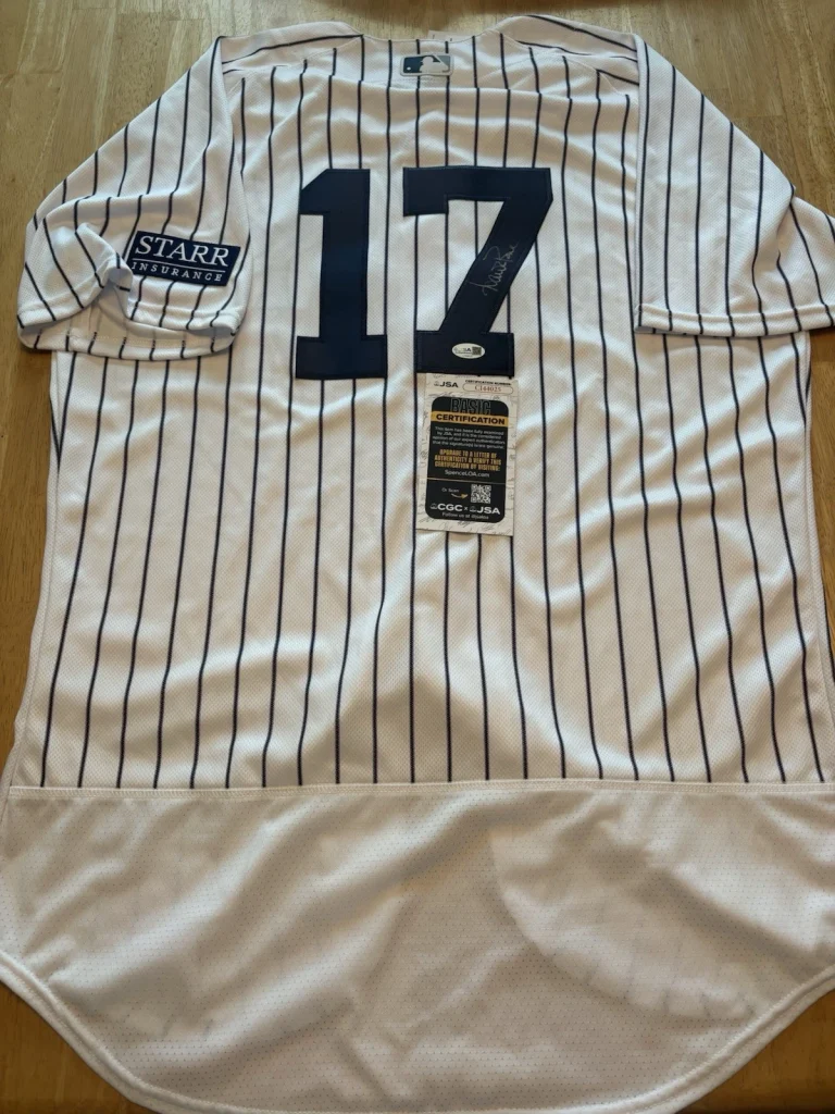 AARON BOONE SIGNED Autographed Authentic NEW YORK YANKEES  JERSEY JSA COA. #17