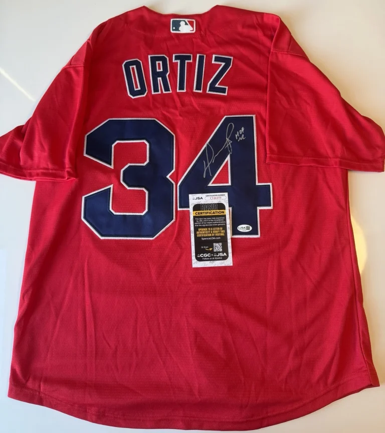 David Ortiz Boston Red Sox Autographed Jersey Inscribed HOF 22 JSA COA